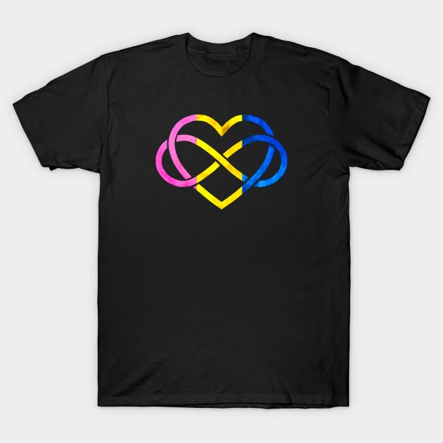 Polyamory Heart - Pansexual Pride T-Shirt by Tiger Torre